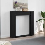 Vidaxl habillage de chemin�e en ch�ne noir 100 x 20 x 100 cm bois d'ing�nierie