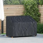 Vidaxl housse de banc de jardin noir 134 x 70 x 65 / 94 cm tissu 210d