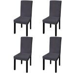 Vidaxl housse de chaise droite extensible 4 pcs anthracite