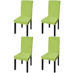 Vidaxl housse de chaise droite extensible 4 pcs vert