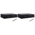 Vidaxl housses de chaise de jardin 8 ?illets 2 pcs 218 x 77 x 55 cm