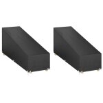 Vidaxl housses pour chaise longue 2 pcs 12 ?illets 200x65x35 / 60 cm pe