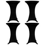 Vidaxl housses elastiques de table  80 cm noir 4 pcs