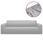 Vidaxl housse extensible de canap 2 places gris jersey de polyester