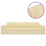 Vidaxl housse extensible de canapé 4 places crème jersey de polyester Vidaxl housse extensible de canapé 4 places crème jersey de polyester