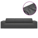 Vidaxl housse extensible canap� 4places anthracite jersey de polyester