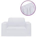 Vidaxl housse extensible de canap blanc jersey de polyester