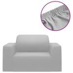 Vidaxl housse extensible de canap gris jersey de polyester