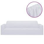 Vidaxl housse extensible de canapé 2 places blanc jersey de polyester Vidaxl housse extensible de canapé 2 places blanc jersey de polyester