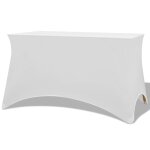 Vidaxl housses extensibles pour table 2 pi��ces 120x60, 5x74 cm blanc