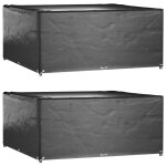 Vidaxl housses de salon de jardin 2 pcs 16 ?illets 205x205x90 cm carr