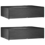 Vidaxl housses de salon de jardin 2 pcs 16 ?illets rectangulaire