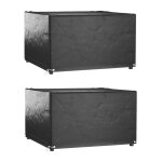 Vidaxl housses de salon de jardin 2 pcs 8 ?illets 125x125x75 cm carr�