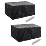 Vidaxl housses de salon de jardin 2 pcs rotin 10 ?illets 240 x 140 cm