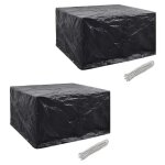 Vidaxl housses de salon de jardin 2 pcs rotin 8 ?illets 172x113 cm