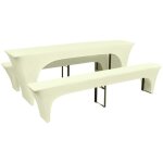 Vidaxl housse pour table de pique - nique / bancs 3 pices crme
