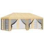 Vidaxl housse de tonnelle avec murs lat�raux cr�me 600, 5 x 300, 5 cm