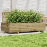 Vidaxl jardini�re 110x60x26, 5 cm bois de pin impr�gn�