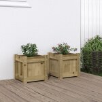 Vidaxl jardini�res 2 pcs bois de pin impr�gn�