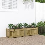 Vidaxl jardini�res 2 pcs bois de pin impr�gn�