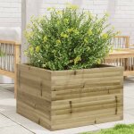 Vidaxl jardini�re 70x70x46 cm bois de pin impr�gn�