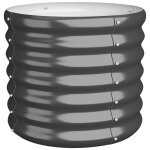 Vidaxl jardini�re acier enduit de poudre 40x40x36 cm anthracite