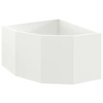 Vidaxl jardini�re d'angle blanc 60 x 60 x 35 cm acier
