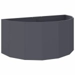 Vidaxl jardini�re anthracite 120 x 60 x 50 cm acier