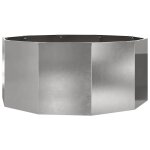 Vidaxl jardini�re argent 120 x 120 x 50 cm acier inoxydable