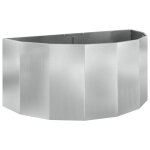 Vidaxl jardini�re argent 120 x 60 x 50 cm acier galvanis�