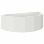 Vidaxl jardini�re blanc 120 x 60 x 35 cm acier