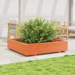 Vidaxl jardinière cire marron 110x110x26, 5 cm bois de pin massif Vidaxl jardinière cire marron 110x110x26, 5 cm bois de pin massif