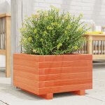 Vidaxl jardinière cire marron 40x40x26, 5 cm bois de pin massif Vidaxl jardinière cire marron 40x40x26, 5 cm bois de pin massif