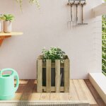 Vidaxl jardinire avec design de clture 40x40x40 cm pin imprgn