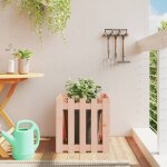 Vidaxl jardini�re avec design de cl�ture 50x50x50 cm douglas massif