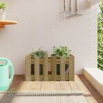 Vidaxl jardinire avec design de clture 60x30x30 cm pin imprgn