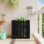 Vidaxl jardini�re avec design de cl�ture noir 70x70x70 cm pin massif
