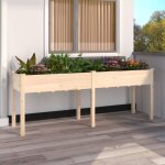 Vidaxl jardinière avec doublure 203x53x76 cm bois massif de sapin Vidaxl jardinière avec doublure 203x53x76 cm bois massif de sapin