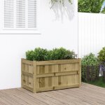 Vidaxl jardinire d'extrieur 90x50x50 cm bois de pin imprgn