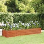Vidaxl lit surélevé de jardin rouillé 320x80x45 cm acier corten Vidaxl lit surélevé de jardin rouillé 320x80x45 cm acier corten