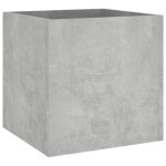 Vidaxl jardinire gris bton 40x40x40 cm bois d'ingnierie