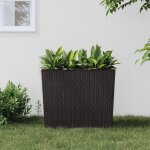 Vidaxl jardini�re et int�rieur amovible marron 12 / 44 l rotin pp