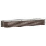 Vidaxl jardini�re de jardin acier enduit de poudre 322x100x36cm marron