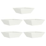 Vidaxl jardini�re en plastique 5 pcs blanc 50 x 50 x 15 cm acier