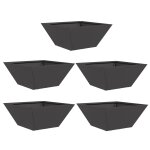 Vidaxl jardini�re en plastique 5 pcs noir 35 x 35 x 15 cm acier