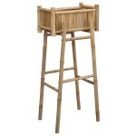 Vidaxl jardini�re avec support naturel 50 x 38 x 114 cm bambou