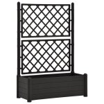 Vidaxl jardinière avec treillis 100x43x142 cm pp anthracite Vidaxl jardinière avec treillis 100x43x142 cm pp anthracite