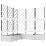 Vidaxl jardini�re avec treillis 5 pcs blanche 120x120x125, 5 cm