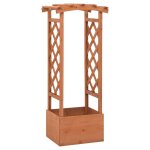 Vidaxl jardini�re a treillis avec arche 49x39x117 cm bois de sapin