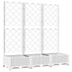 Vidaxl jardinière avec treillis blanc 120x40x121, 5 cm pp Vidaxl jardinière avec treillis blanc 120x40x121, 5 cm pp